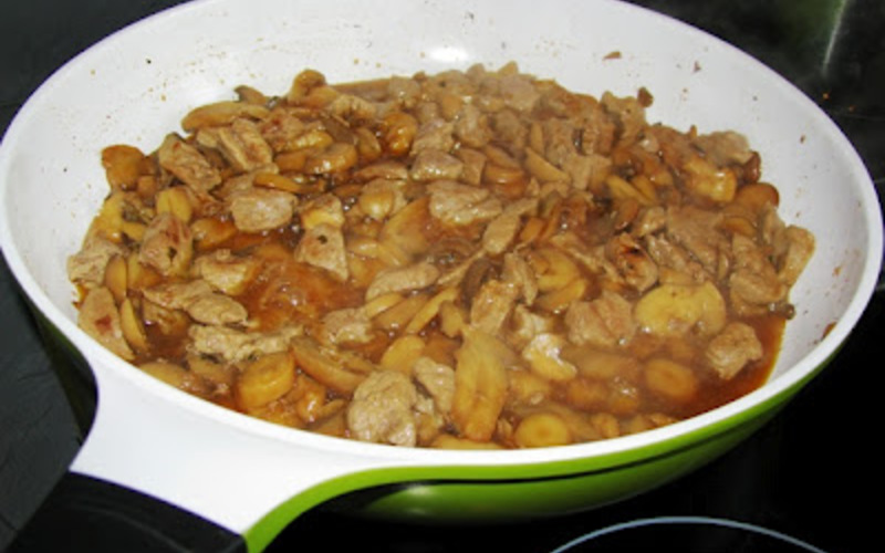 Recette Emincé de veau aux champignons économique > Cuisine Étudiant